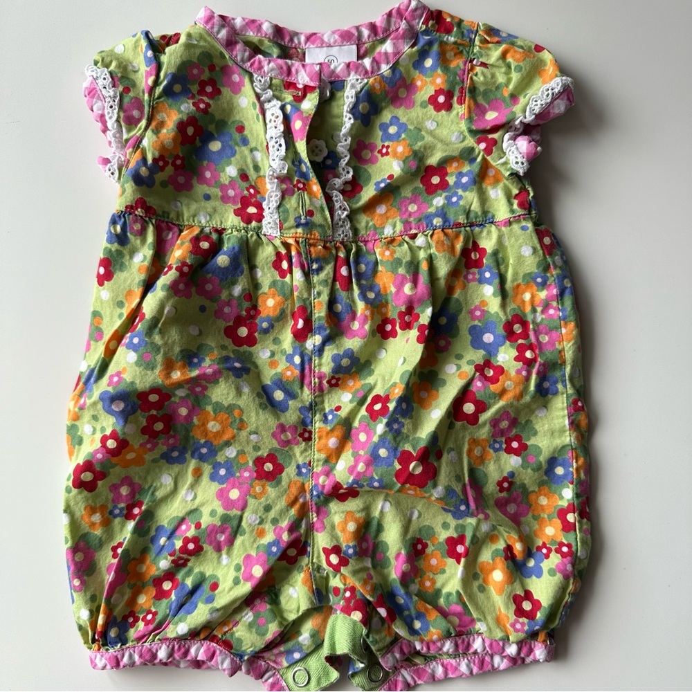 Hanna Andersson Floral Jumpsuit - Green, Pink, Red, Blue